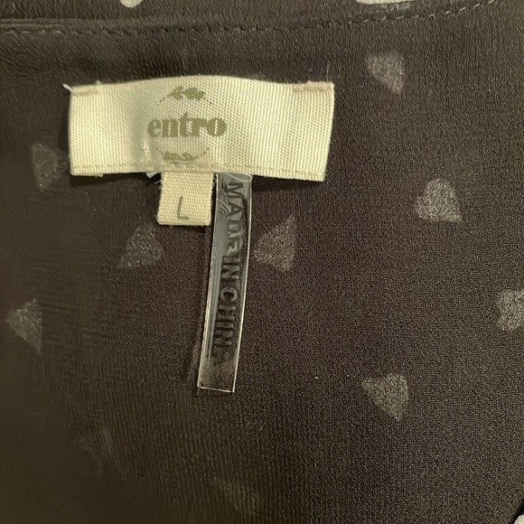 Entro Polka Hearts Blouse Size L - XL - Picture 5 of 9